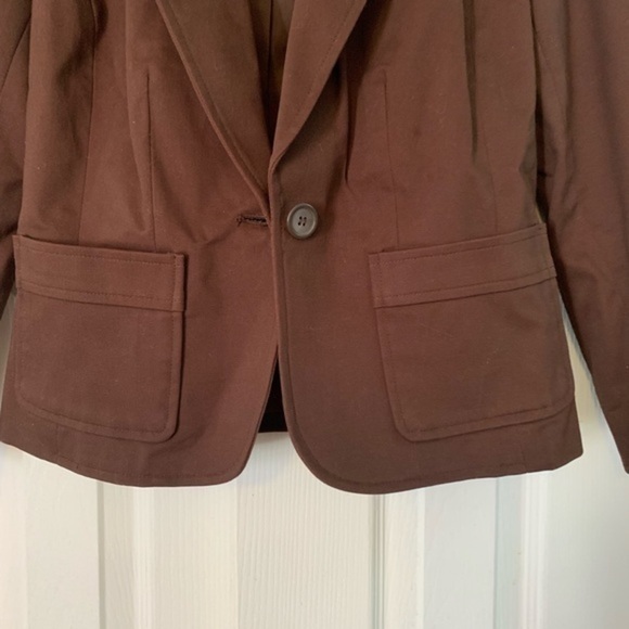 Brown 3/4 Sleeve Blazer by Apostrophe Size 4 - Picture 2 of 8
